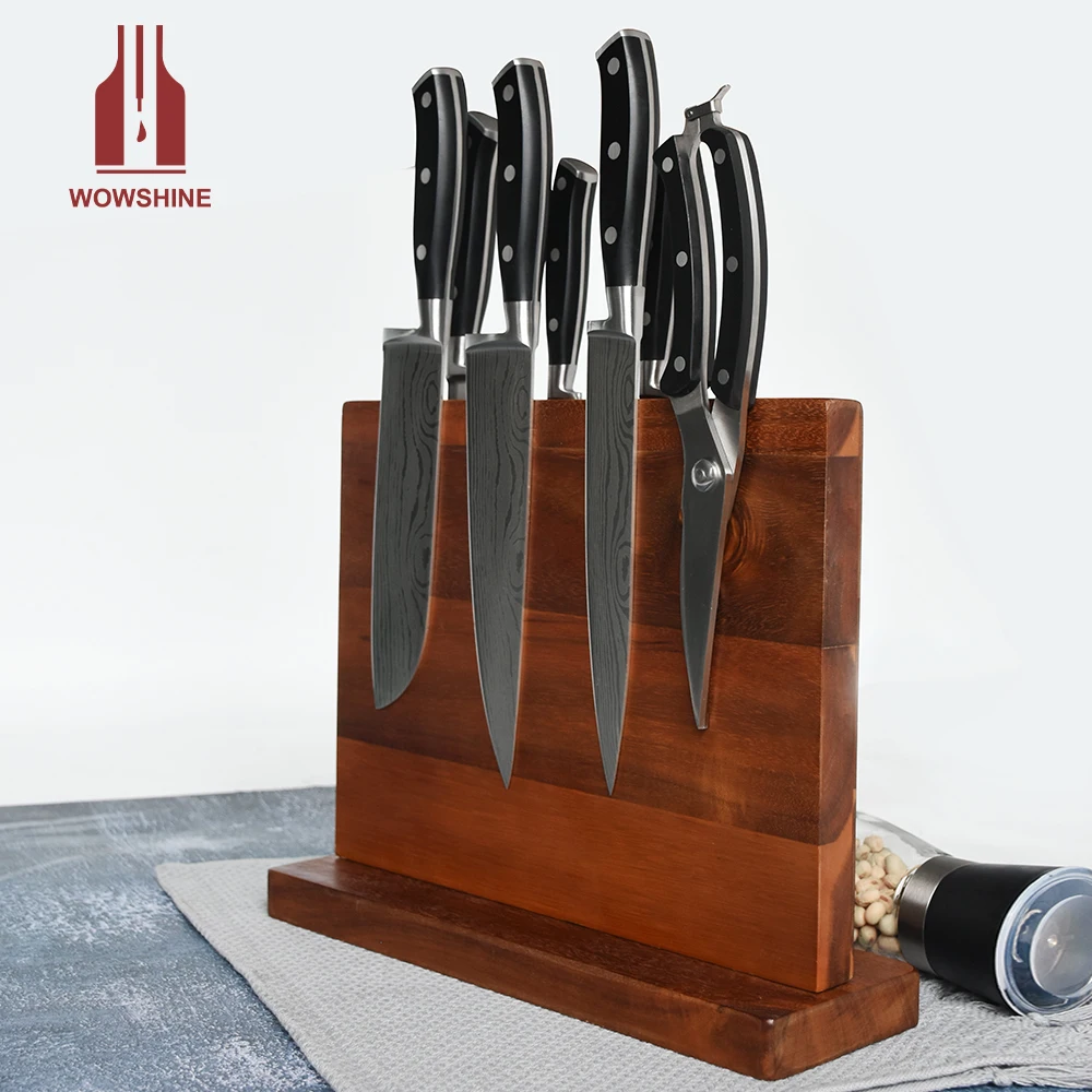 Home Kitchen Magnetic Knife Block Holder Rack Magnetic Stands With Strong Enhanced Magnets Multifunctional Storage Knife Holder