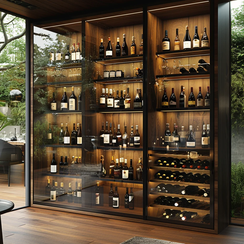 Customized Modern Wine Collection Display Cabinet Wooden Series Cabinet Products