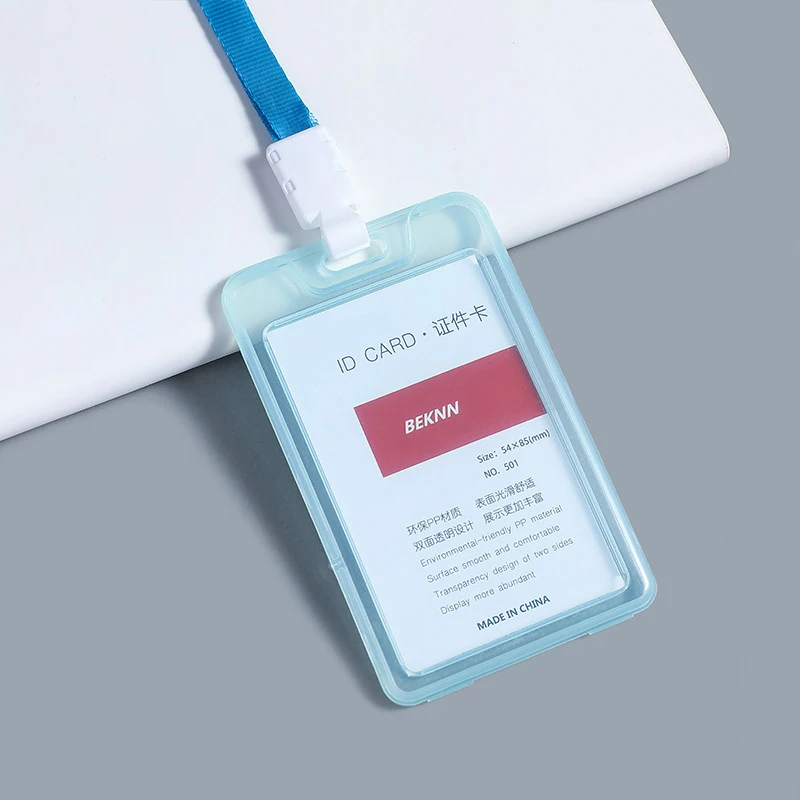 Double-sided Transparent Staff Work Card Holder Employees Workers Pass Access Card Cover Id Tag Bus Card Sleeve
