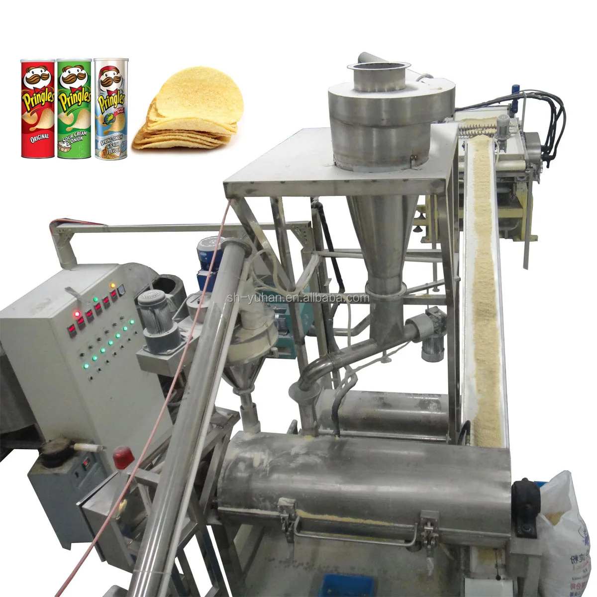 Hot Selling Tasty Snack Machines For Pringles Potato Chips Frying Equipment