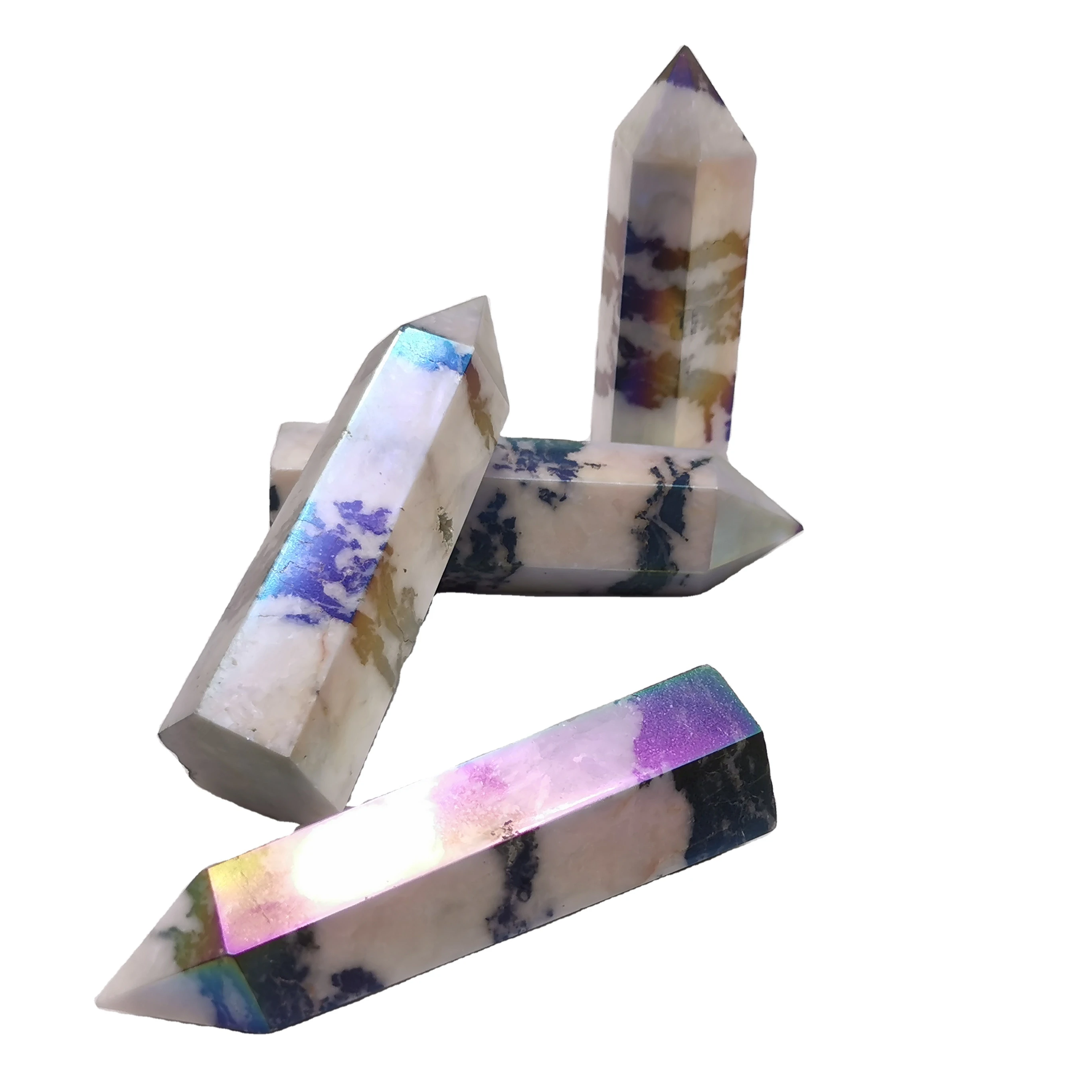 Promotional various decorative design tiny crystal point aura points