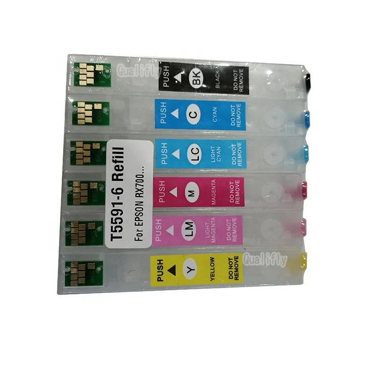 T5591-6 empty tank  refillable ink cartridge for Epson Stylus Photo RX700