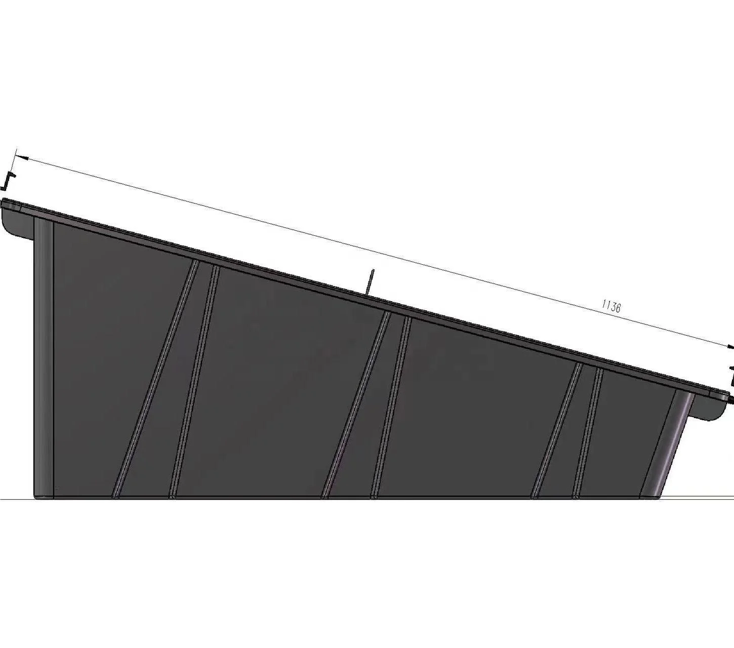 Easy Installation Ground Solar Bracket HDPE Ballast Flat Roof Mount Solar Panel Roof Ballast Mounting