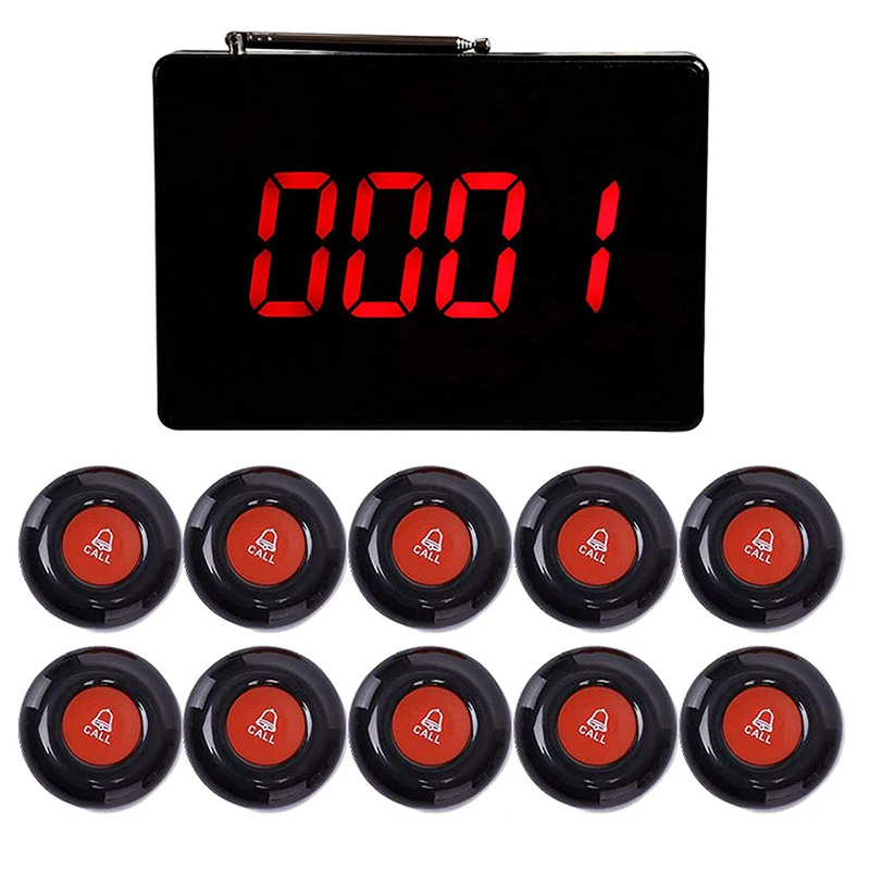 Daytech P4-10 Hospital Restaurant Nursing Home Hotel Caregiver Pager Nurse Call System Wireless Table Pager System