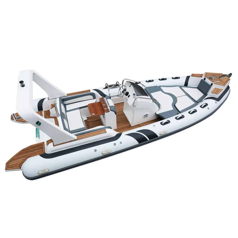 Haohai Barcavetroresin Plastic Rafting Hypalon Sport Cabin Cruiser Rigid Passenger Used Boat With Custom Made Logo