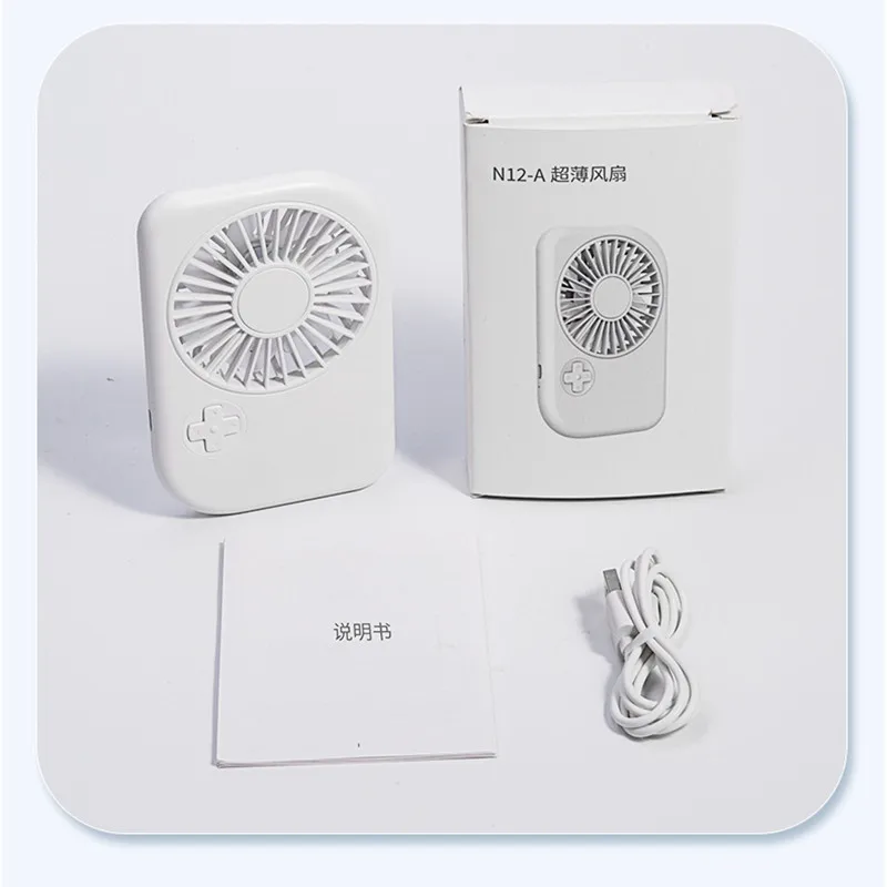 new Ultra-thin Handheld pocket fan Desktop Portable Rechargeable battery operated Mini Table travel Fans for outdoor