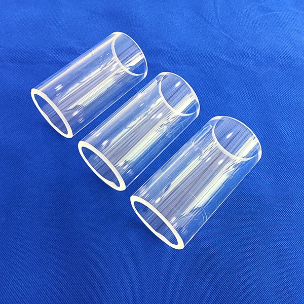 Large aperture laser drilled quartz glass tube double-sided opening