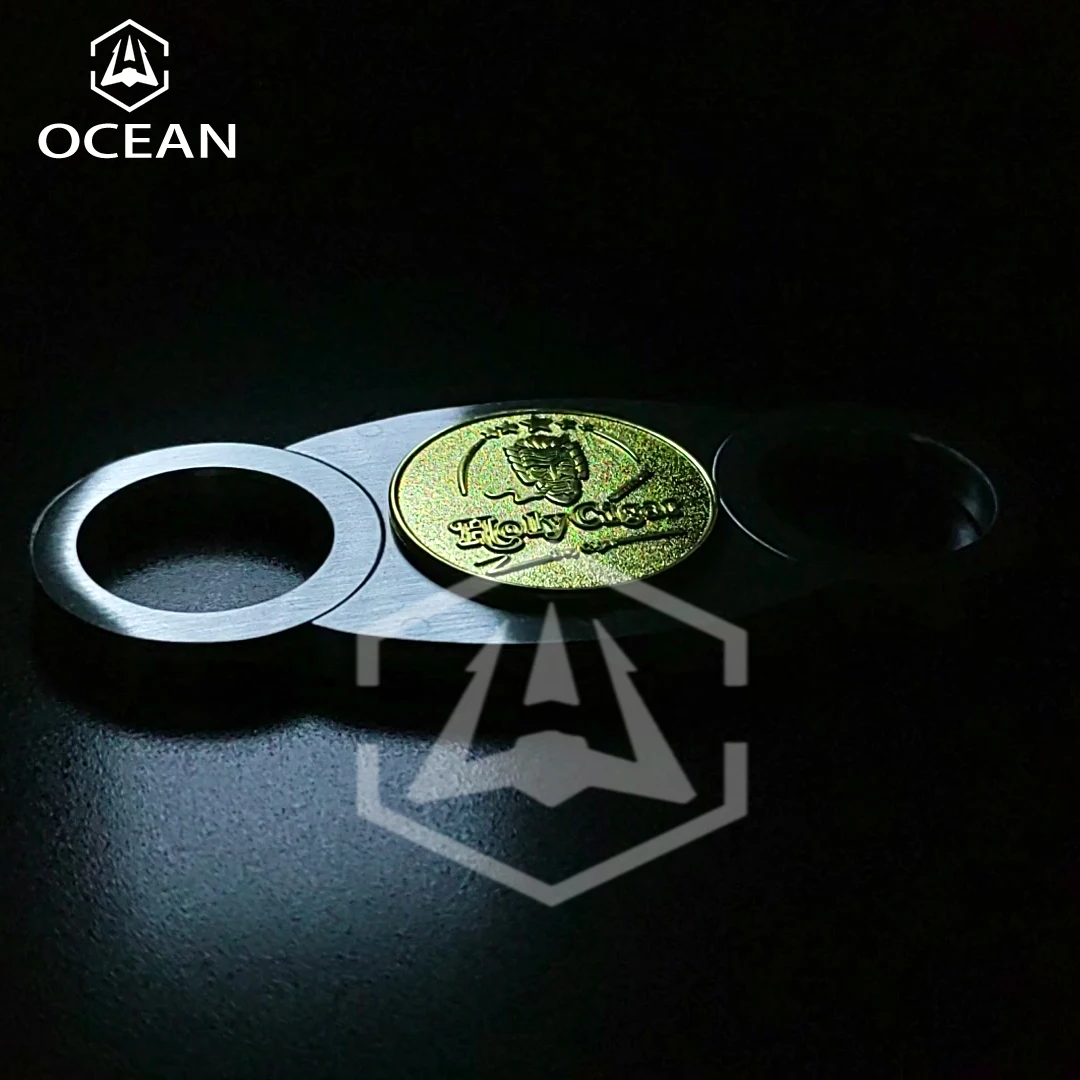 Gift Gold Cigar Stainless Steel Scissors Smoking Accessories Cigar Cutter Knife