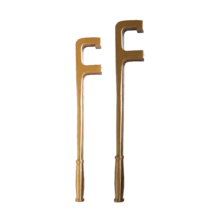 Non-Sparking Valve Handle Wrench F Type with Plastic Non-Slip Handle Spark-free Safety Spanner Aluminum Bronze