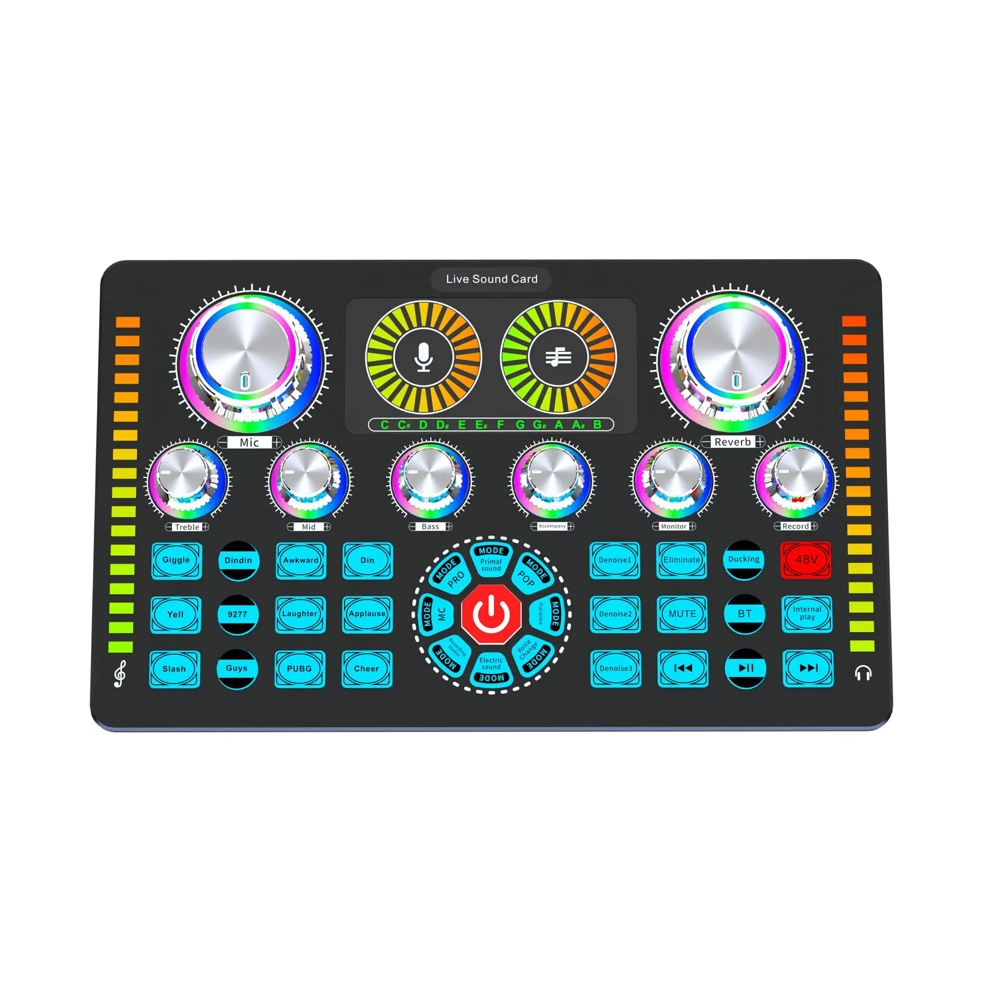 Профессиональная звуковая карта Q7 студийное оборудование для записи звука микрофонный микшер голосовой чейнджер прямая