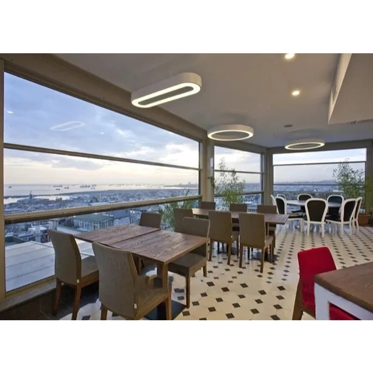 Factory Double Glaze Motor Electric Aluminium Vertical Sliding Automatic Single Hung Vertical Lift Up Window