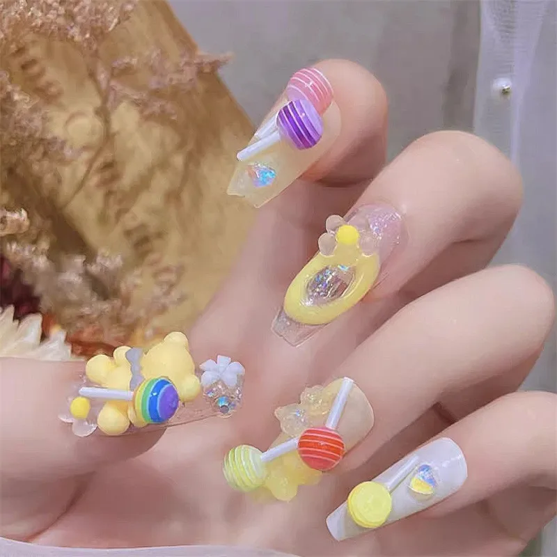 3D Flower Acrylic Nail Charm for Nail Art and DIY Nail Decoration