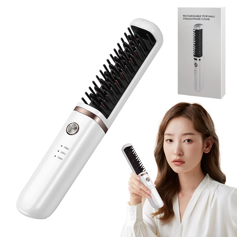 Hot Electric Comb One Step Hair Dryer Fast Straightener Brush