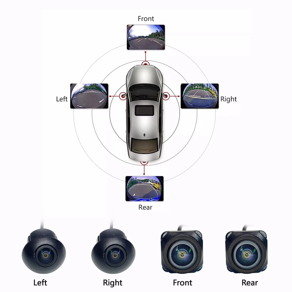 Factory Customization Car camera 360 Degree panoramic car camera 3D panoramic image HD 1080P recorder reversing camera