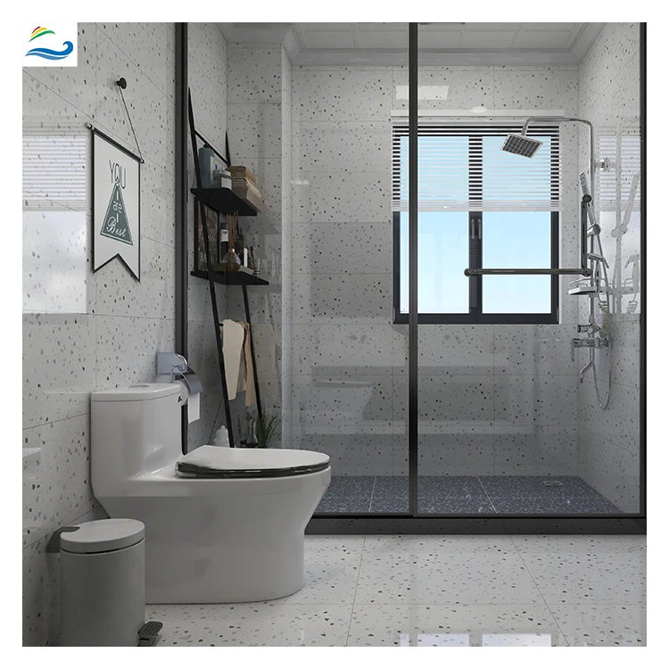 Multi Color White Polished Glossy Terrazzo Tiles 600*600 for Countertops and Floor Pattern Bathroom Floor Tile