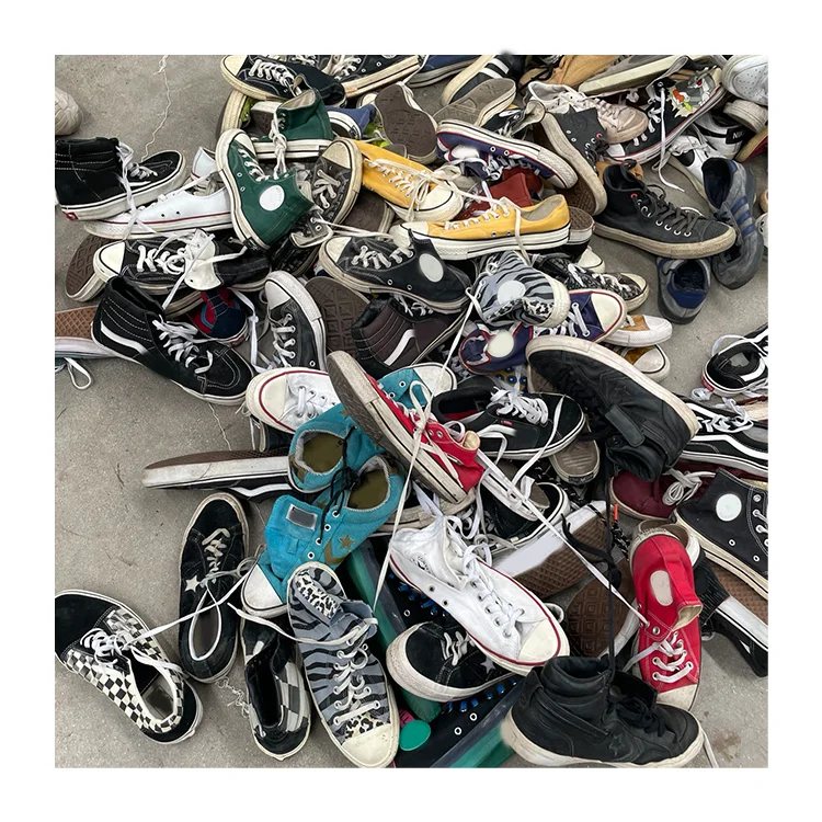 Оптовая продажа оригинальная брендовая подержанная обувь vans парусиновая фирменная в модном