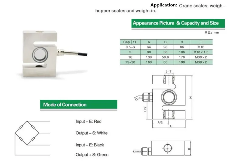Pressure Mini S Type Load Cell 500kg 1000kg 2000kg Tension Sun Sensor Steel Stype Load Cell Ast04