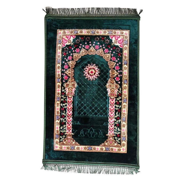 Thick Muslim Prayer Rug Tapis De Priere Vintage Pattern Printed Islam Prayer Rugs