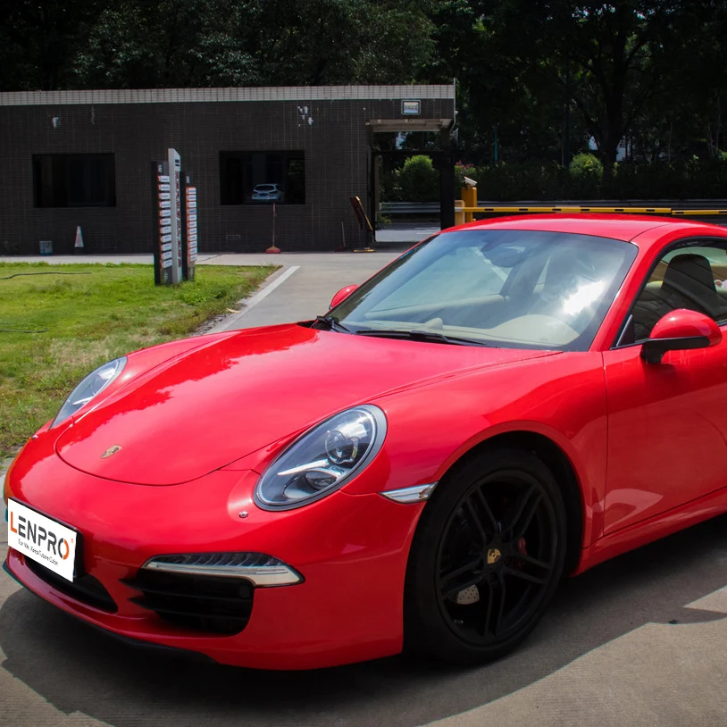 Ленпро оптовая продажа рулон ПВХ-бумаги ультраблестящая красная пленка для автомобиля виниловая