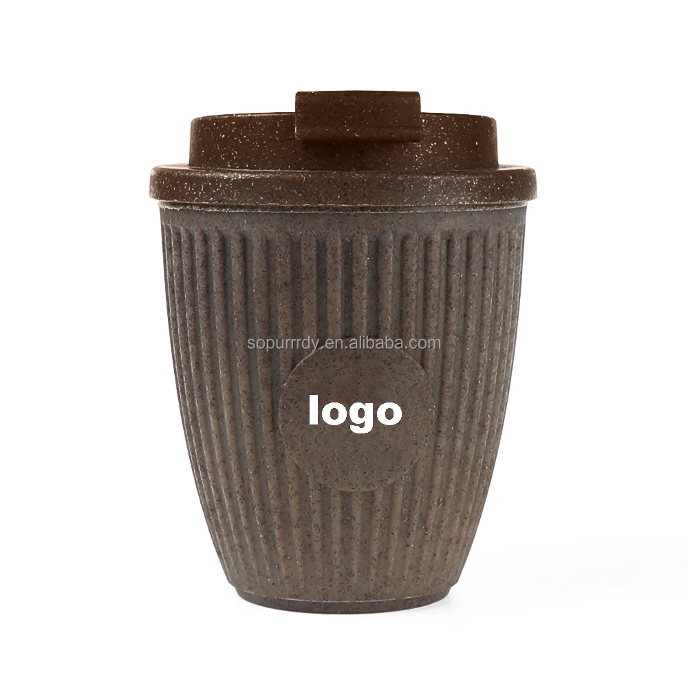 Hot Sale Custom Logo And Design 340/450ml Coffee Grounds Coffee Cup Eco Friendly Reusable Biodegradable Coffee Grounds Cup