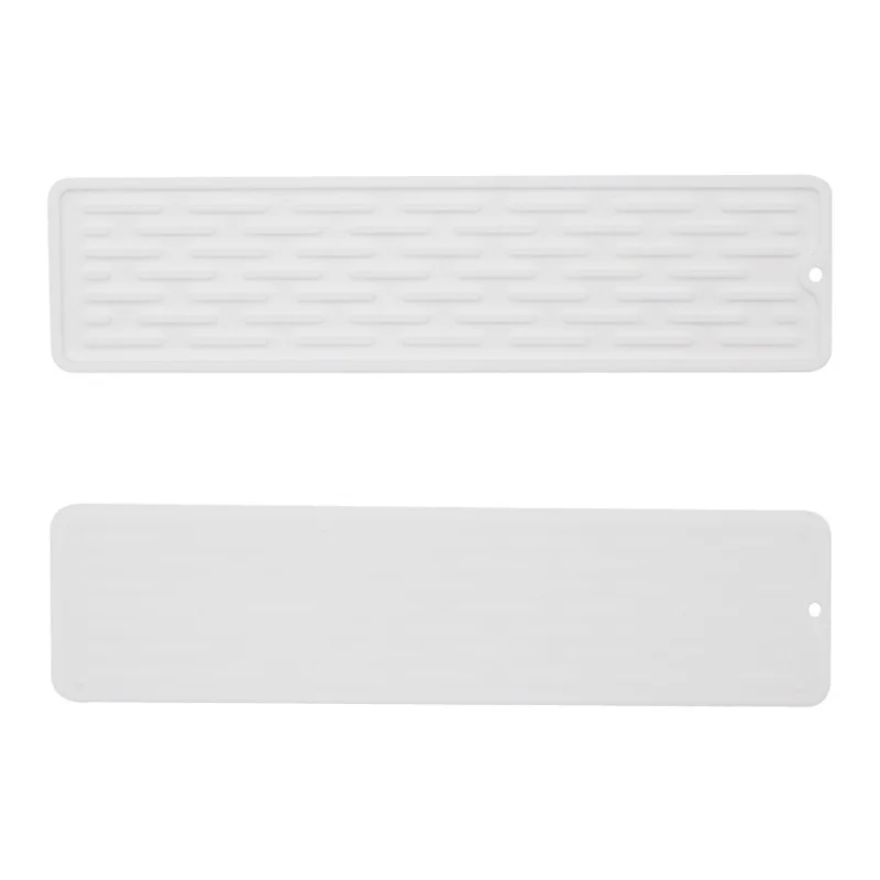 Non-slip Kitchen Easy To Clean Silicone Drain Mat Silicone Dish Drying Drain Pad  for Countertop