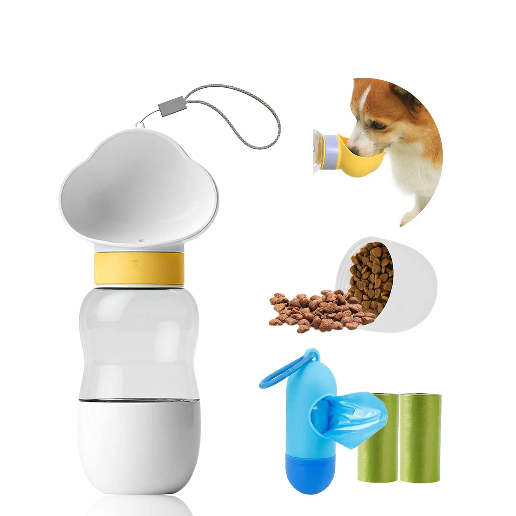 2 in 1 Leak Proof High Quality Pet Dog Drinking Water Bottle