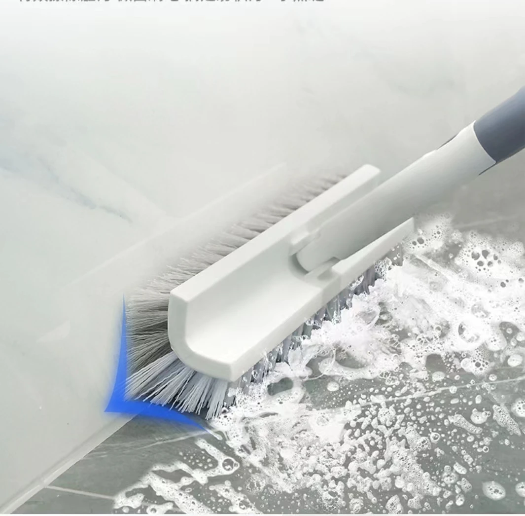 household Double Sided Manual Flooring Brush Sweeper Wall Corner Brooms Rotary Floor Scrubber Stainless Steel Scrub Brush