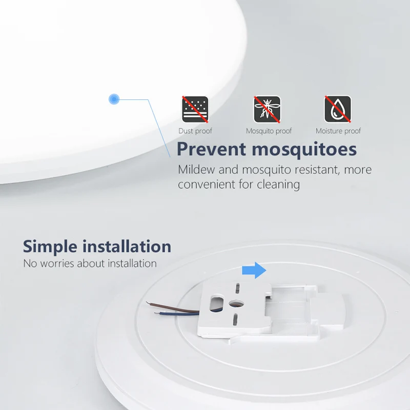 Modern RGB CCT Color Smart LED Ceiling Light 300mm White i-Link & BT App Remote Control Dimmable for Room Use