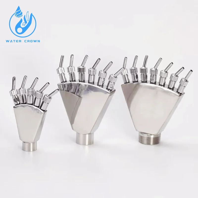 High Quality Stainless Steel PND Tail on Nozzle Multi-Specifications Water Crown Garden Stone Pond Products Manufactured