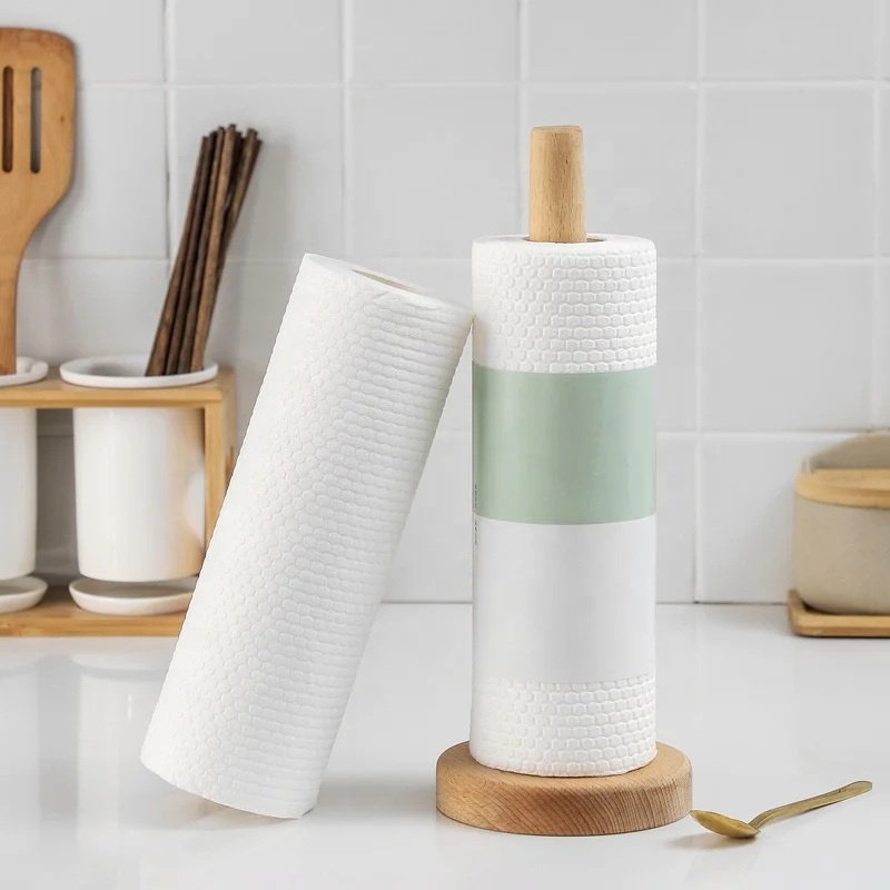 Super-Absorbent Disposable Non-Woven Kitchen Wiping Cloths Household Cleaning Rags Made PP Viscose Polyester Bamboo Paper