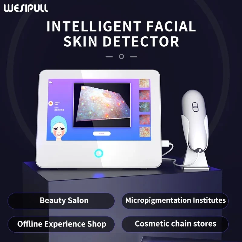 Wesipull Best Mirror Skin Analyzer Face Skin Scanner With Handheld Skin Analysis Device