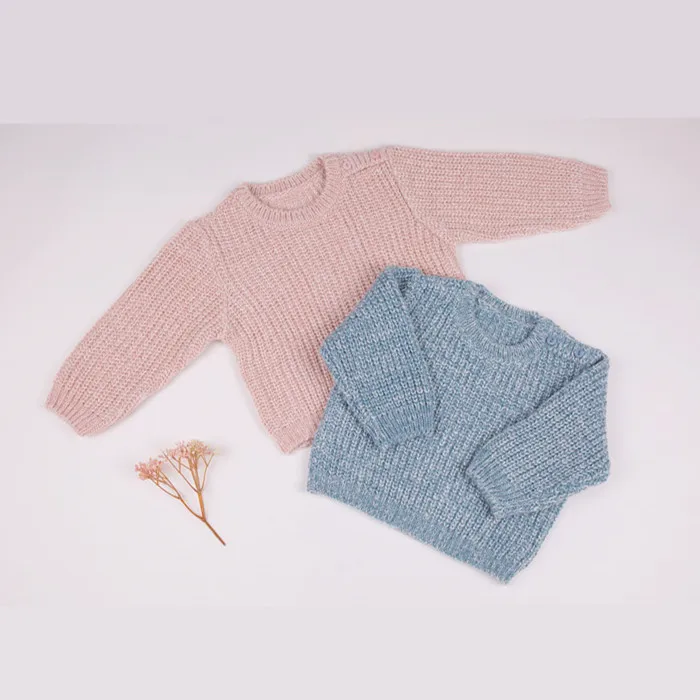 Зимний модный дизайн цена со скидкой детский Однотонный свитер унисекс