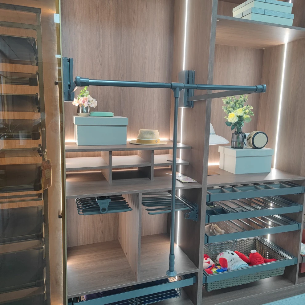 Hardware Accessories for Wardrobe Grey Color Hot Sale Pull Down