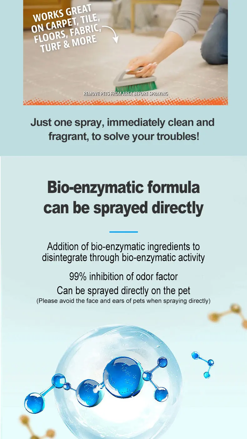 Clear Stain Remover for Carpets For All Types of Fabric Cleaner  Odor Eliminator Remover Spray