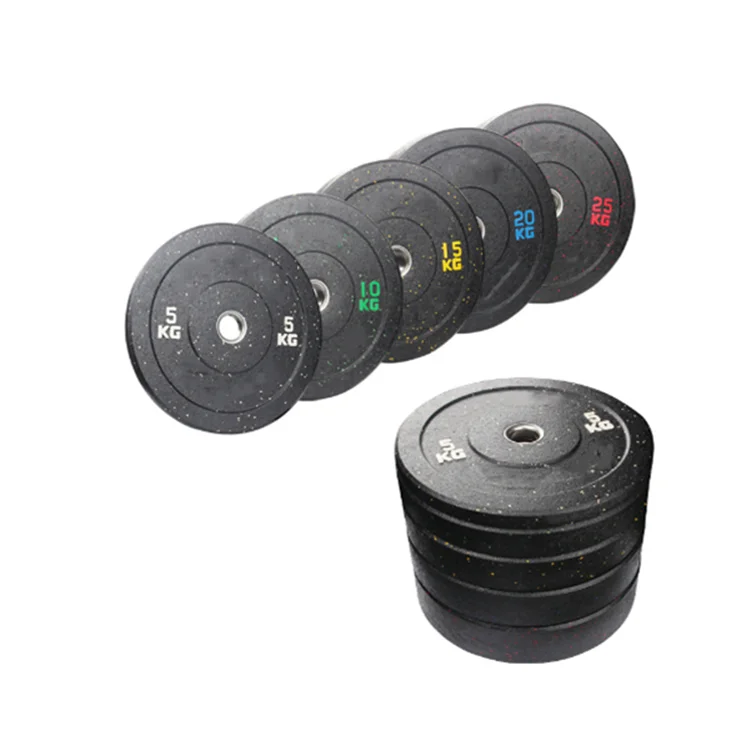 Hot Sale Gym Barbell Hi-Temp Weight Crumb Rubber Bumper Plates