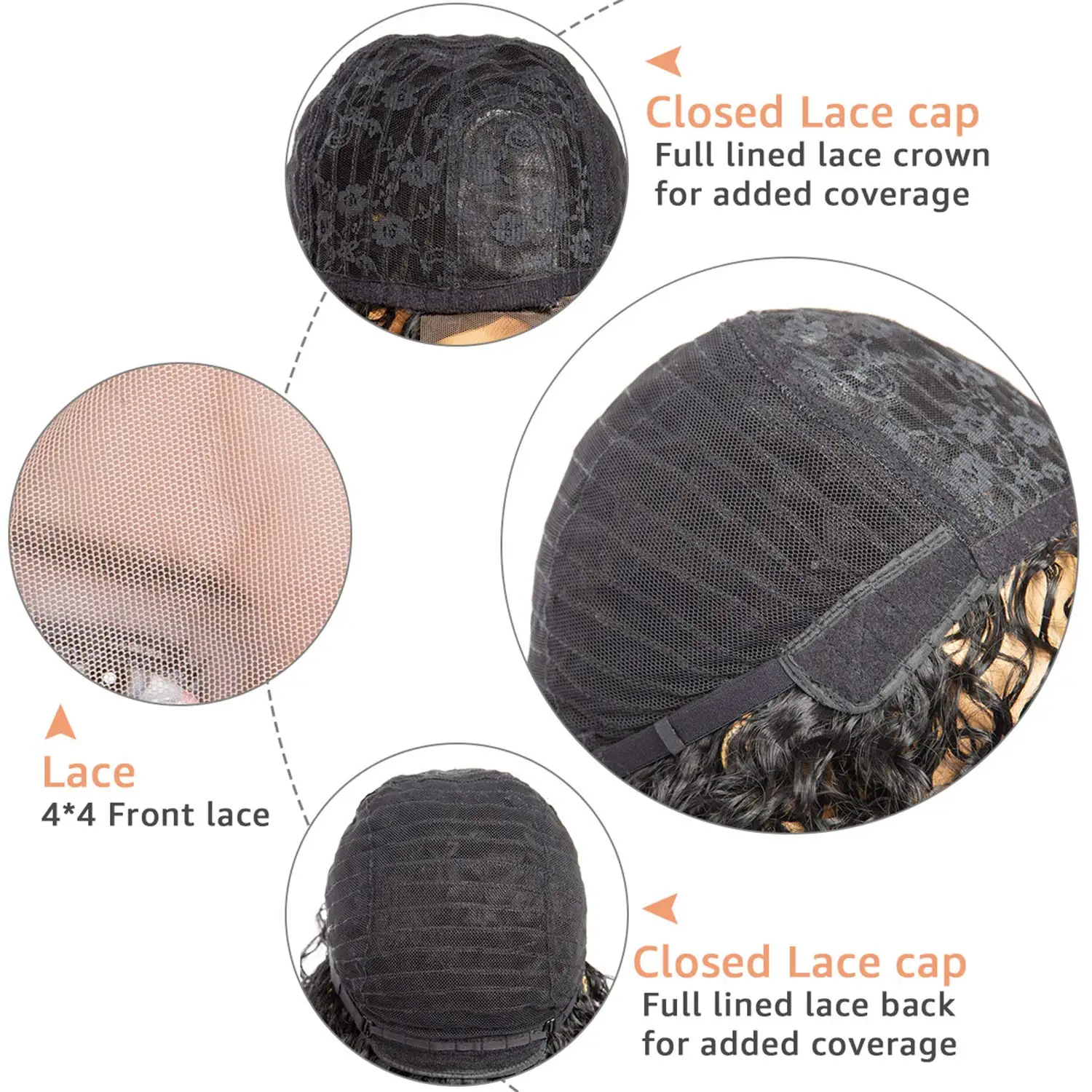 Top Quality lace front wigs black human hair short lace front pixie cut wig natural human hair wigs for black people