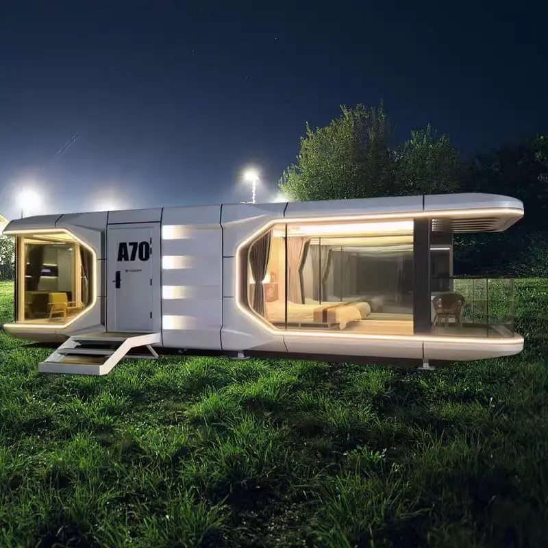 Luxury Prefabricated Easy Installation Solar Prefab House Mobile Space Capsule House For Sale