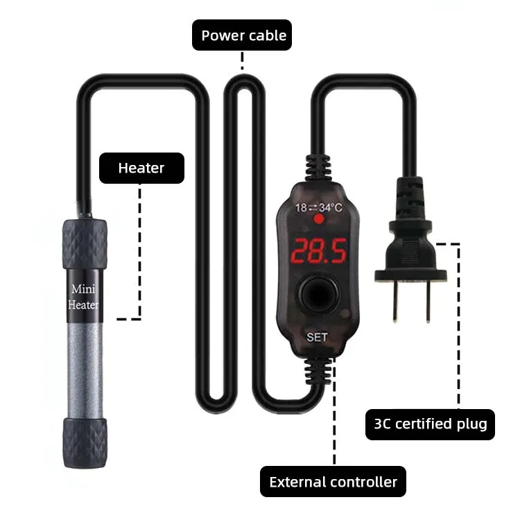 150w mini submersible portable electric aquarium accessories heating rod aquarium water heater