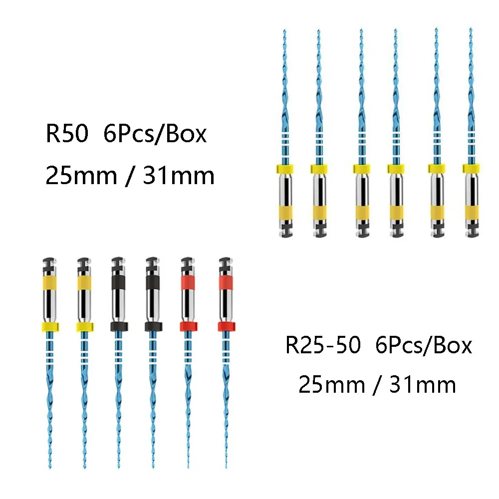 Dental Endodontic Reciprocating Endo Files Root Canal Blue Niti 6 pcs Packing Instruments Materials Lab Dentist Equipment  Tools