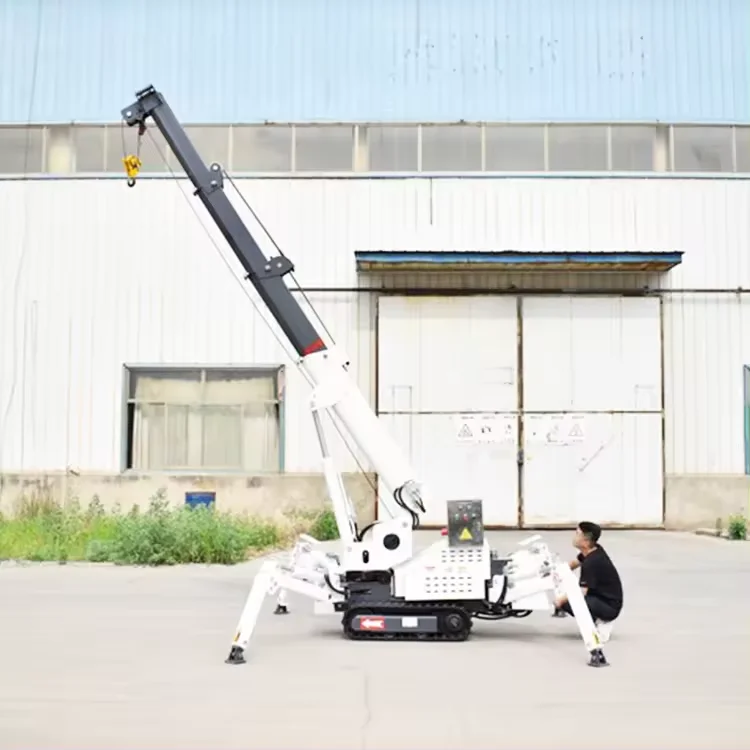 Complete Models Small Spider Crane Jib With 360 Degree Rotation Mini Heavy Mobile Spider Crawler Lift Mini Hydraulic Crane