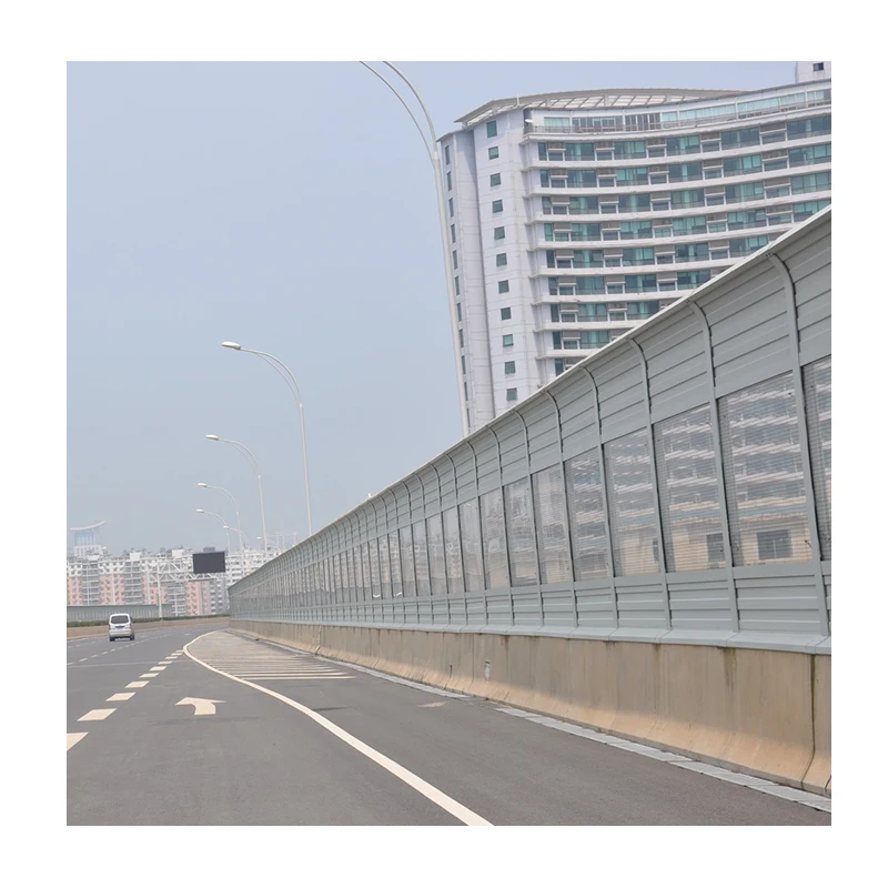 Low Cost Construction soundproof fence outdoor curved acoustic panel noise barrier walls