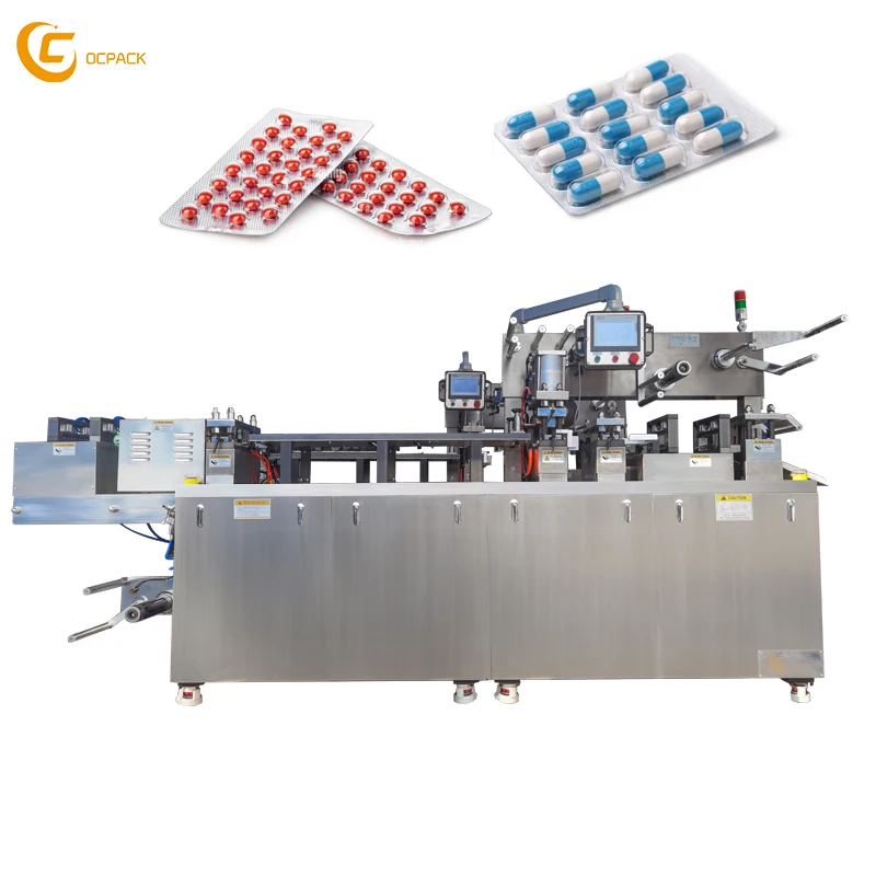2023 Hot Selling Automatic Packaging Machine Flat Plate Sealing Alu PVC Vitamin Forming Blister Packing Machine