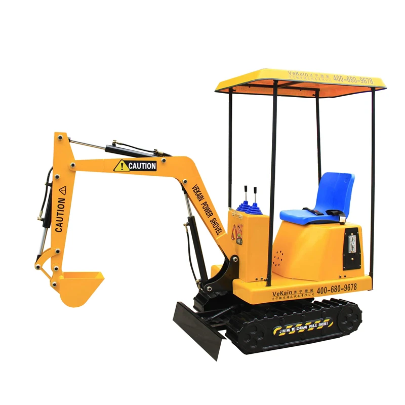 Outdoor playground amusement park rides electric  excavator for kid ride on