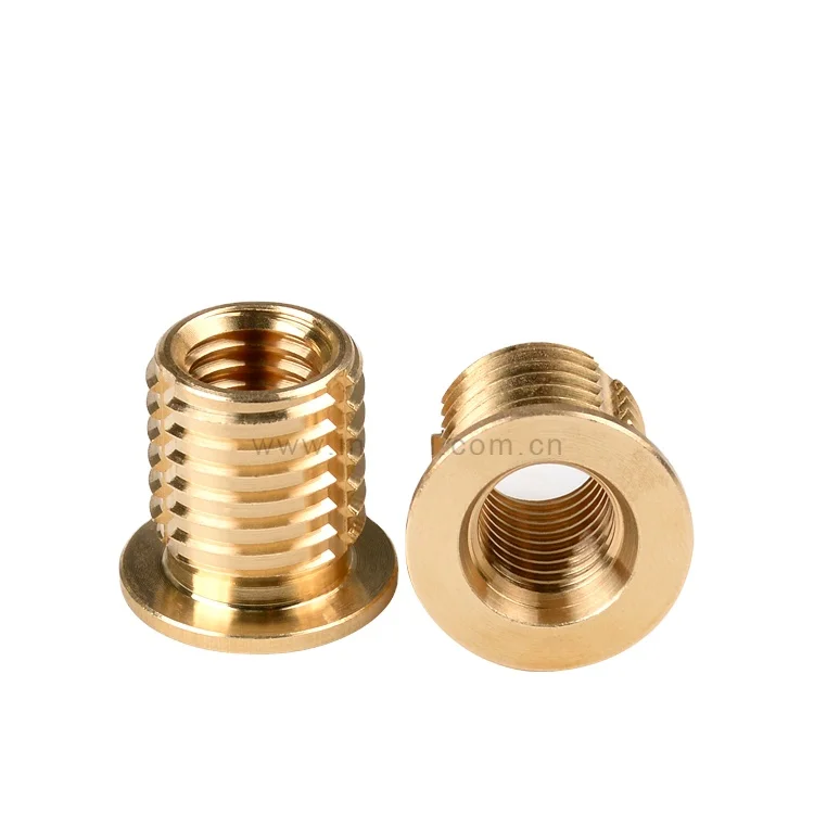 Self Tapping Thread Insert Threaded Sleeve Metal Fastener Brass Snap Button For Garment Plastic Nut