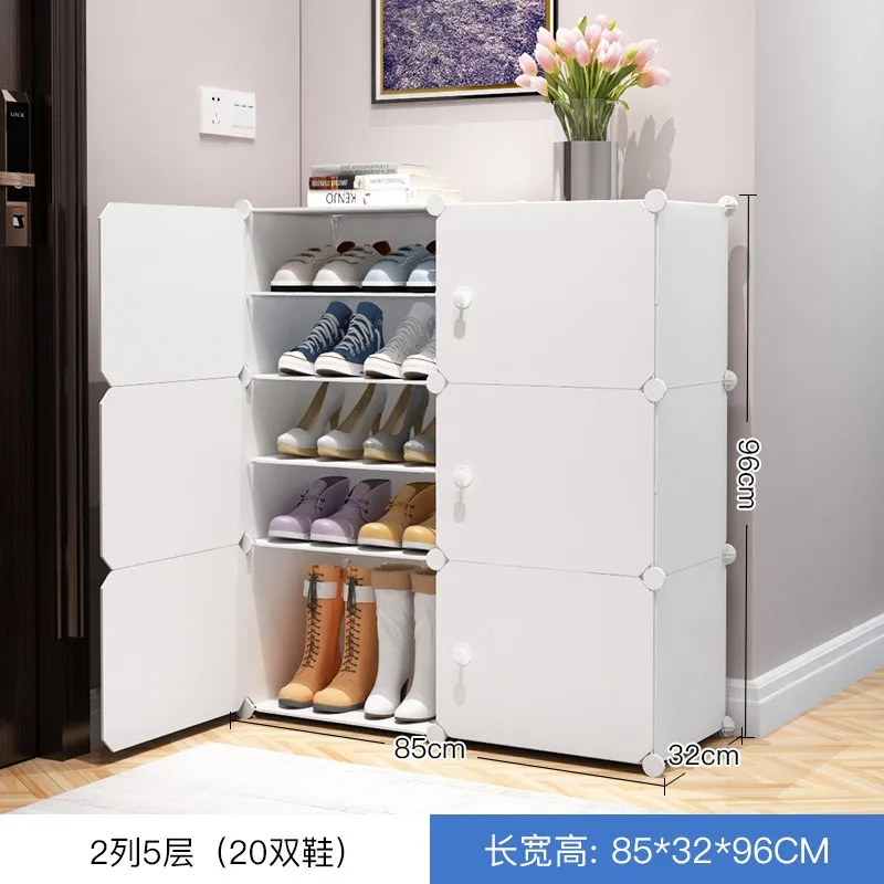 DIY Foldable Shoe Storage soft play pastel kid shoe storage PP plastic material cube wardrobe for Entryway Bedroom and Hallway