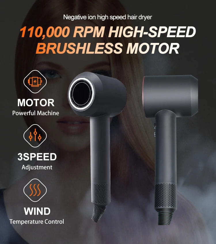 New Trend Hair Dryer 110000rpm Odm Oem Private Label Professional Hair Dryers On Sale