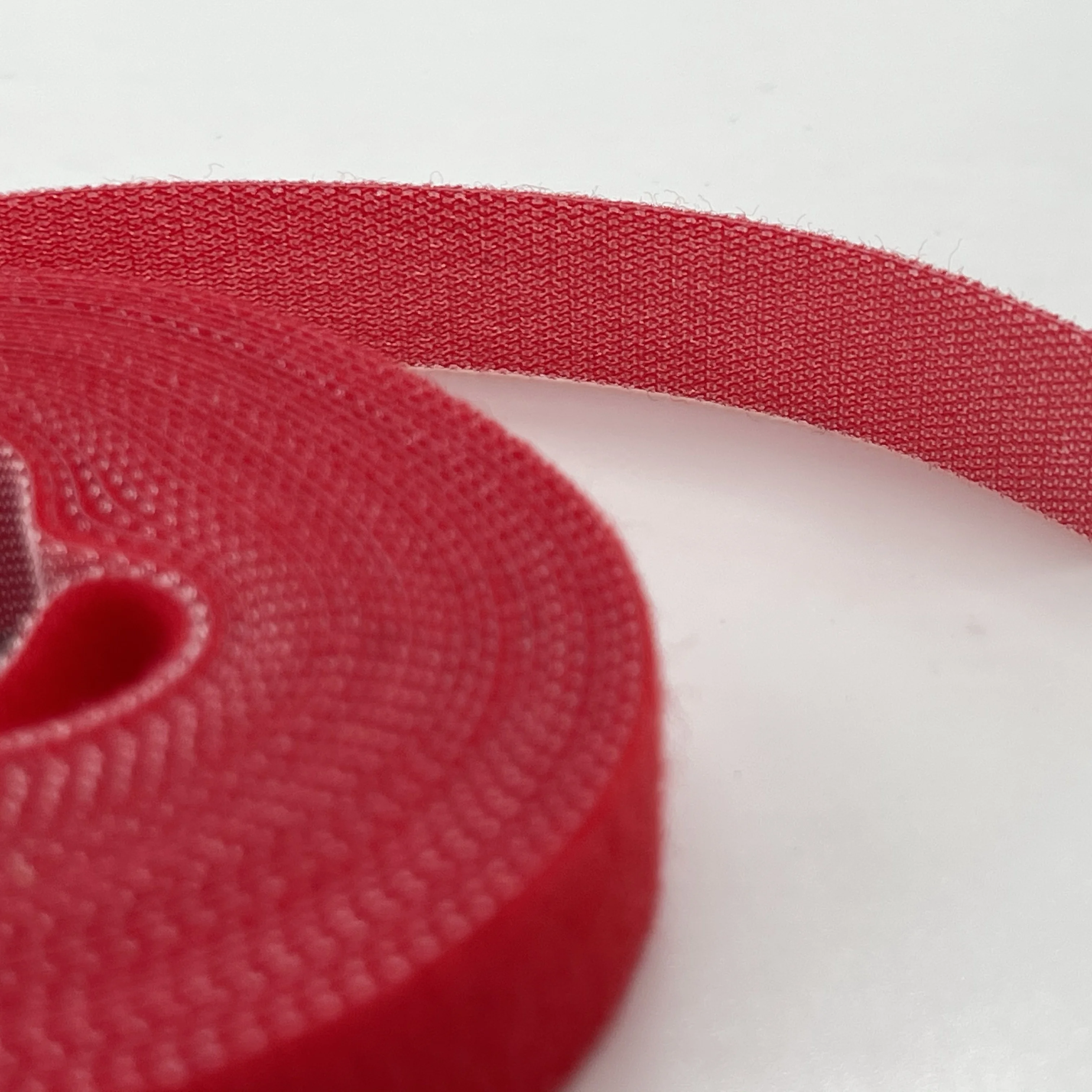 Red Tape Adhesive Customize size 1inch Softy Back To Back Injection Hook And Loop With Tearing Line Fastener Tape