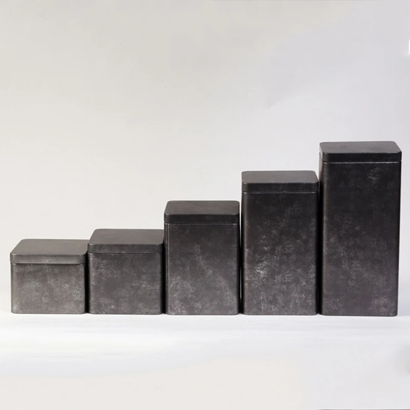 Star Packaging High Quality Custom Square Pomade Container Metal Cosmetic Case Mate Black Finished Aluminum Tin Jar