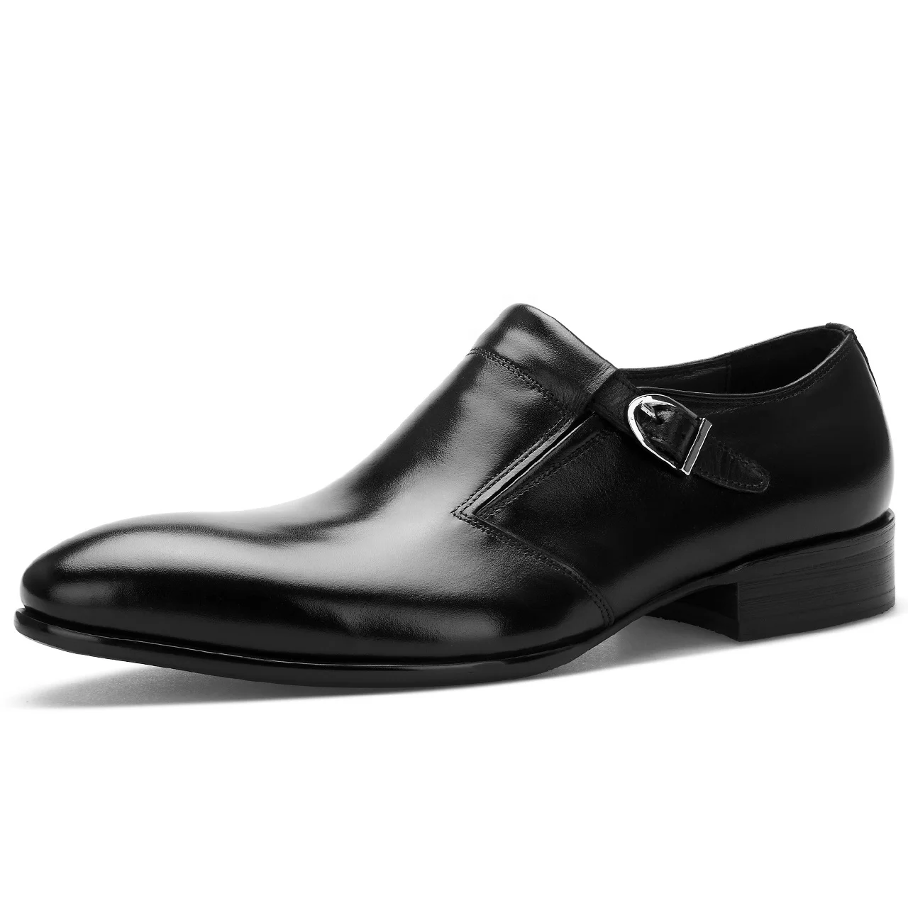 Fashion Italian Handmade Casual leather Shoes Moccasins Single button  loafers Shoes for men