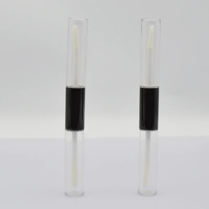 Factory Price Transparent 2 in 1 Dual-end Lip Gloss Lipstick Tubes Containers Wholesale Lip Gloss Packaging 4ml 8ML